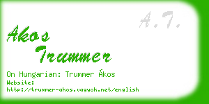 akos trummer business card
